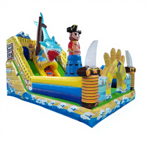 Tiburón inflable al aire libre castillo hinchable tobogán ciudad divertida niños adultos saltar castillos parque infantil - Product Image 1