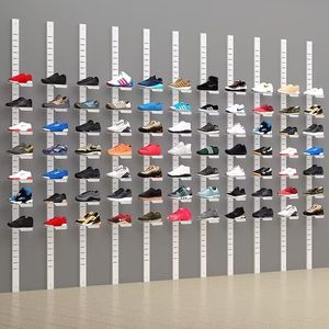 Moda Deportes Zapatos <span class=keywords><strong>Tienda</strong></span> Estantes de exhibición <span class=keywords><strong>Tienda</strong></span> Metal Montado en la pared Exhibición de zapatos - Product Image 5