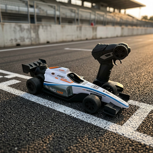 Kit de construction de voiture de course en plastique avec effet de fumée pour enfants - Échelle 1:8, jouet de construction de 2 cm - Product Image 5