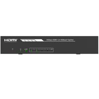 18Gbps 1x4 4K UHD HDMI HDBaset Splitter Kit de amplificador de distribución 4 receptores