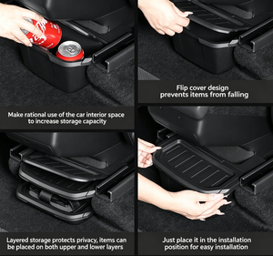 Caja <span class=keywords><strong>de</strong></span> Almacenamiento para el Reposabrazos Trasero del Coche, para Tesla Model Y L 2025, Bandeja Organizadora Antideslizante e Impermeable para la Consola Central - Product Image 4
