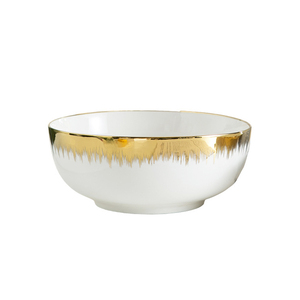 Bắc Âu Vàng lưỡi bát Gốm Bộ đồ ăn Bát hộ gia đình hàng ngày nhà hàng salad mì bát gạo vàng sang trọng Bộ đồ ăn - Product Image 6