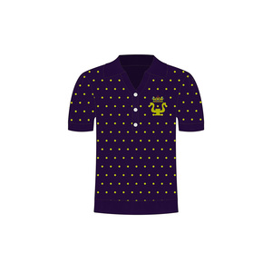 Maglietta Polo Personalizzata per Confraternita Greca Chi Eta Phi, Maglione a Maniche Corte con Motivo a <span class=keywords><strong>Pois</strong></span> per Donna - Product Image 3