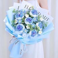 Karangan Bunga Wisuda Kecil BH, Perlengkapan Foto, Hadiah Ulang Tahun untuk Guru & Teman Wanita - Bunga Kertas Buatan Tangan yang Kreatif