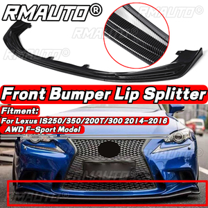 Protector de Parachoques Delantero para Auto JDM en Negro Brillante, Alerón, Difusor, Kit de Carrocería para Lexus IS250 IS350 IS300 F-Sport 2014-2016 - Product Image 4