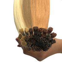 Extensions de cheveux humains russes en gros, haute qualité, blond glace balayage, I-Tip, teintes, vierges, bruts, super double drawn
