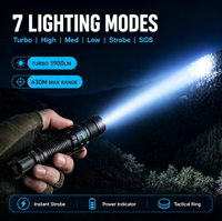 Linterna Táctica de Largo Alcance Directo de Fábrica, IP68 Impermeable, de Aluminio, LED, USB, para Camping, Compatible con Logotipo Personalizado OEM, Pedidos al por Mayor