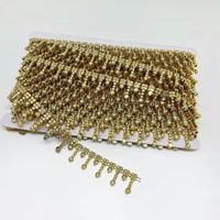 Frange de 9 m en strass de cristal AB irisé, perles durables et écologiques pour la couture, les vêtements, les loisirs créatifs et les accessoires