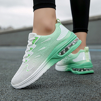 Chaussures de course unisexes à coussin d'air en maille dégradée, absorption des chocs, semelle d'air transparente, respirantes, légères, chaussures de sport
