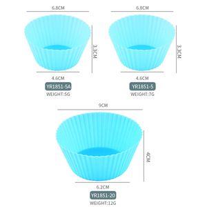 ถ้วยมัฟฟินสำหรับพุดดิ้ง ถ้วยอบคัพเค้กแบบใช้ซ้ำได้ ทนความร้อนสูง สำหรับเตาอบไอน้ำ อุปกรณ์ครัว - Product Image 4