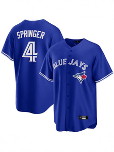 Broderie personnalisée en gros, Toronto <span class=keywords><strong>Blue</strong></span> <span class=keywords><strong>Jays</strong></span> # <span class=keywords><strong>Maillot</strong></span> de <span class=keywords><strong>baseball</strong></span>/softball à manches courtes en maille poly, unisexe, adulte, avec logo sur le devant - Product Image 5