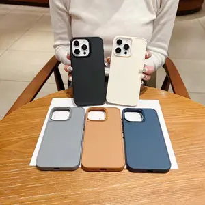 Casing ponsel motif jatuh silikon lembut TPU alur bahan stiker warna lubang besar kustom untuk penutup Iphone 14 15 plus