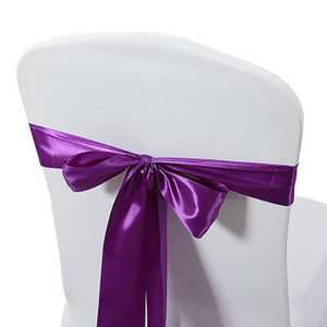Fajas de silla de satén desechables elegantes con color personalizado y tamaño de 13x35cm para bodas y banquetes caseros - Product Image 2