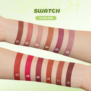 Rouge à lèvres liquide minéral végétalien OEM, 12 couleurs, hydratant, waterproof, longue tenue, fini mat velours, non-collant, vente en gros, en vrac, marque privée - Product Image 2