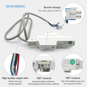 Interruptor de Bloqueo de Puerta de Lavadora DC34-00025E Compatible con <span class=keywords><strong>Lavadoras</strong></span> <span class=keywords><strong>Samsung</strong></span>, Reemplaza DC34-00025A DC34-00025C 4546106, Buen Precio - Product Image 4