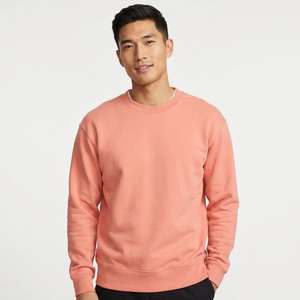 Sudadera de Cuello Redondo para Hombre, Corte Regular, Color Sólido, Tejido de Algodón, Estilo Casual, para Otoño - Product Image 3
