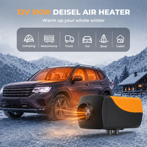 เครื่องทำความร้อนดีเซล 12V สำหรับรถยนต์ รถบรรทุก เรือ ใช้ในฤดูหนาว กำลังไฟ 5KW ทำงานเงียบ - Product Image 6