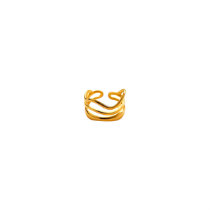 Fashion <b>Rings</b> 316L Stainless Steel PVD Gold Plating Sustainable Resistant Design - Product Image 2