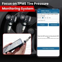 Sensor Logam NFC QQr Asli 315MHz 433MHz 2in1 Sistem Pemantau Tekanan Ban Universal TPMS Programmer Sensor