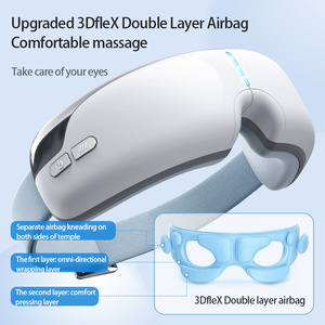 El más nuevo masajeador de ojos eléctrico plegable, máquina de aire caliente de alta frecuencia para aliviar el dolor de cabeza, migraña, compresión por calor, fatiga ocular
