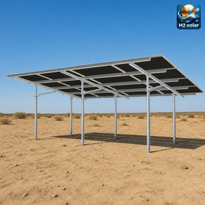 Système de montage solaire H2 sur sol sablonneux avec poteaux larges pour fondation de structure photovoltaïque - Product Image 2