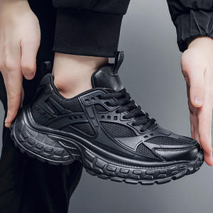 Baskets de course printanières respirantes en maille, blanches et noires, à semelle épaisse en caoutchouc, rehaussantes, grandes tailles US 13-14 EU 47-48 - Product Image 3