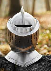 Casco medieval cerrado ca. del siglo VI Armadura de Caballero de Acero 1520, Época Renacentista, Principios del Siglo XVI, Casco Histórico Usable - Product Image 3