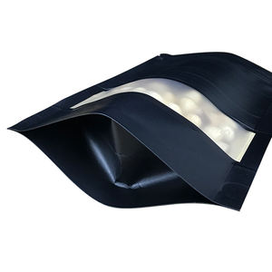 Bolsa de pie de papel <span class=keywords><strong>Kraft</strong></span> negro esmerilado de calidad alimentaria con cremallera de ventana <span class=keywords><strong>Doypack</strong></span> para <span class=keywords><strong>bolsas</strong></span> Ziplock para aperitivos <span class=keywords><strong>Bolsas</strong></span> de embalaje de plástico - Product Image 6