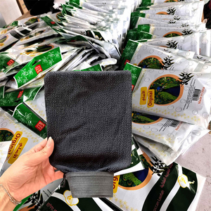 Guante marroquí negro respetuoso con el medio ambiente 300D guante exfoliante de viscosa áspera Hammam marroquí Gove para hombres - Product Image 2