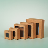 Boîte d'emballage pour cupcakes et muffins en forme de livre avec fenêtre, support jetable et poignée en papier kraft pour 2/4/6/12 pièces, sans danger pour les aliments