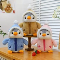 Peluche Pingouin Transvesti Confortable, Coussin Animal Canard Jaune Rembourré en Coton PP, Cadeau d'Anniversaire Idéal pour Filles, Lavable