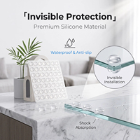 Almohadillas de Silicona Transparentes Impermeables Antideslizantes, Puntos de Goma Amortiguadores de Impactos para Altavoces y Amplificadores, Reducción de Vibraciones