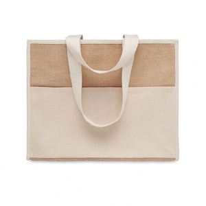Bolsa Térmica de Yute Personalizada, Aislada y Lavable, Estilo Clásico, Impresa con Serigrafía, con Asa Larga, para Compras Diarias y Almacenamiento - Product Image 3