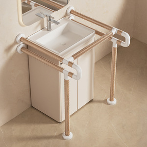 <b>Grab</b> <b>Bars</b> For Bathroom Sink Wall Mounted Stainless Steel Abs Anti Slip Minimalist Design Elderly Safety Support - Product Image 1