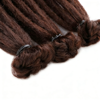 Extensions de tresses synthétiques faites à la main, dreadlocks au crochet, trame simple, fibre haute température, pré-étirées, style Reggae Hip Hop