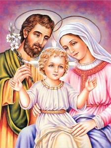 Usine en gros 5D bricolage diamant peinture Kit complet diamant broderie point de croix religieux mur Art jésus famille impression - Product Image 4