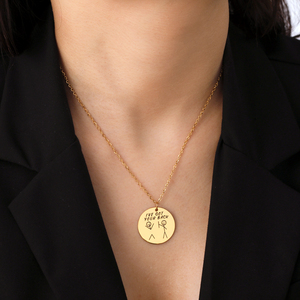 Myshape Collier minimaliste en acier inoxydable pour meilleur ami Don't Worry I've Got Your Back Pendant Choker Jewelry Birthday Gift - Product Image 6