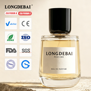 Botella de Spray Cosmética Vacía Transparente de 50ml 100ml con Logotipo Personalizado, Botella de Perfume Redonda de Vidrio Minimalista con Tapa de Clic - Product Image 1