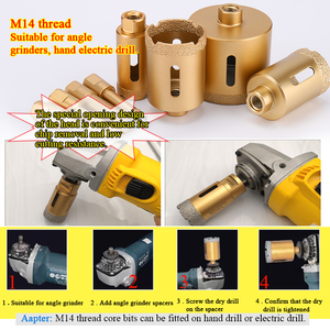 Qualità europea diamantata diamantata taglierina diamantata con nucleo per punte da trapano per taglierina per piastrelle porcellane in ceramica - Product Image 3