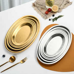 Yurtrain Style coréen en acier inoxydable plaque de poisson plat principal plateau de Restaurant gel de qualité alimentaire forme ovale BBQ plateau à la vapeur - Product Image 3