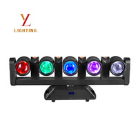 Projecteur LED mobile 5x40W doré à contrôle individuel DMX512, lumière de scène stroboscopique, garantie 2 ans, multi-prises pour boîte de nuit
