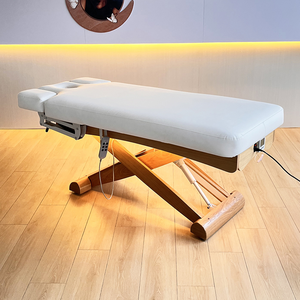Table de soin électrique réglable pour le visage avec chauffage, lumière LED et revêtement en cuir sans solvant - Product Image 2