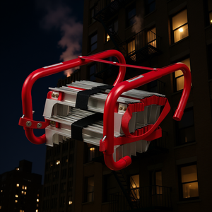 Échelle d'évacuation d'urgence en aluminium télescopique légère de 50 pieds avec marches antidérapantes pour bâtiments de 5 à 6 étages - Product Image 2