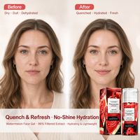 Hidratante Facial OEM de Sandía con Niacinamida y Vitamina E, Gel Ligero, Prebase Hidratante, Maquillaje de Larga Duración (hasta 12H) para una Piel Luminosa