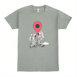 T-shirt We Were On The Moon grigia, edizione 20° anniversario - Product Image 1