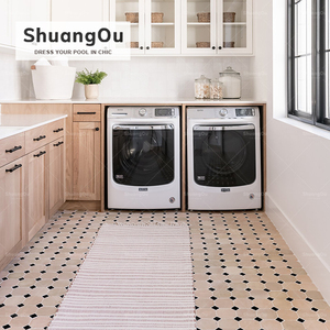 Thiết kế mới đường cong rãnh khảm đá vôi gạch cho trang trí nội thất tường phòng tắm nhà bếp backsplash khảm gạch lát sàn - Product Image 5