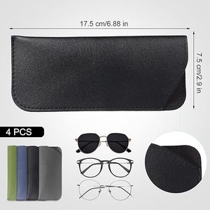 Giao hàng nhanh kính trường hợp <span class=keywords><strong>PU</strong></span> Kính mát tay áo Pouch da trường hợp mềm trượt trong Kính mắt chủ - Product Image 2