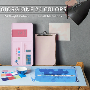 XinyiArt Giorgione 24 Colors 3mL Metal Tin Box Water Color <b>Paints</b> <b>Set</b> Paper Support/ Best Kit XY-WPT48 - Product Image 2
