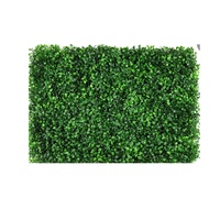 Panneau de haie artificielle en buis pour mur végétal, 12 pièces 20''x20'', résistant aux UV, design mural en herbe artificielle verte