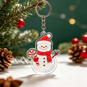 Wholesale Snowman Candy <strong>Cane</strong> Keychain Cartoon Kawaii <strong>Plush</strong> Toys Stuffed Animal Toys Soft Cotton Crane Machine Arcade for Boys - Product Image 1